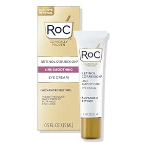 Read more about the article RoC Retinol Correxion Under Eye Cream for Dark Circles & Puffiness, Daily Wrinkle Cream, Anti Aging Skin Care Treatment Women and Men, 0.5 oz (Packaging May Vary)